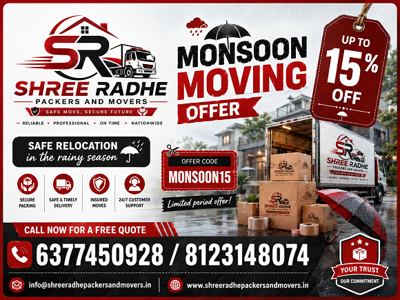 Current moving offer from SHREE RADHE PACKERS AND MOVERS